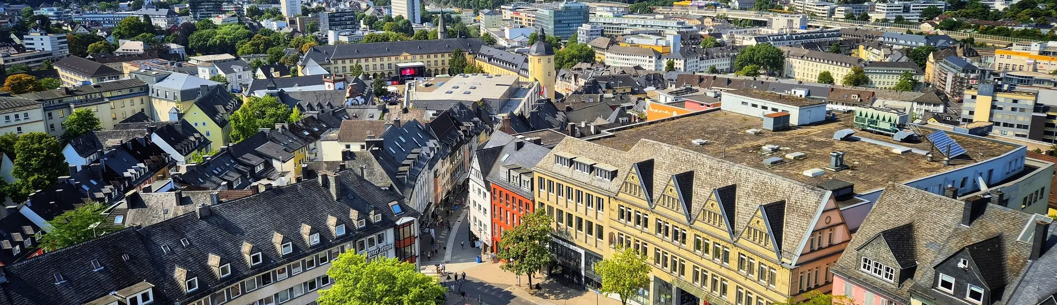 Blick von der Nikolaikirche über Siegen | © Henry Niemeyer