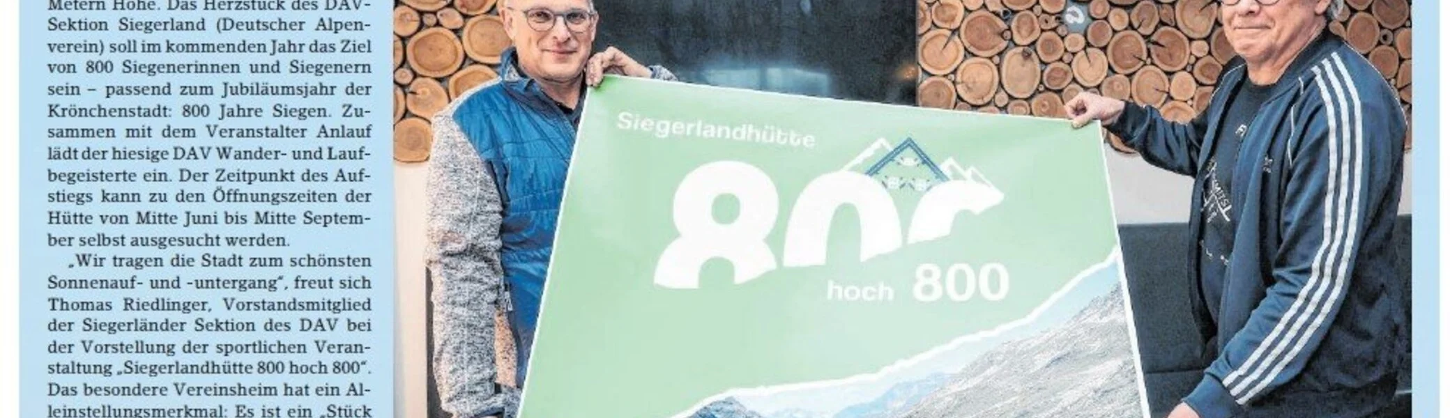 Siegener Zeitung Siegerlandhütte 800 | © Siegener Zeitung