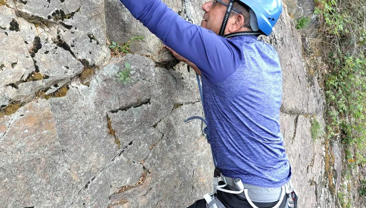 DAV Outdoorkletterkurs im Klettergebiet Werdohl | © Gudrun Plumhof