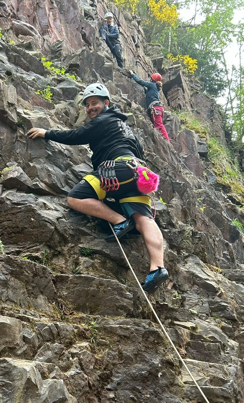 DAV Outdoorkletterkurs im Klettergebiet Werdohl | © Gudrun Plumhof